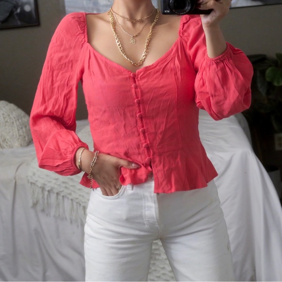 Abercrombie & Fitch Tops - Abercrombie & Fitch Pink Blouse Top Shirt